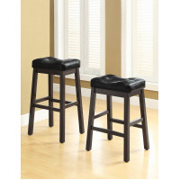 Coaster Furniture 120520 Upholstered Bar Stools Black and Cappuccino (Set of 2)